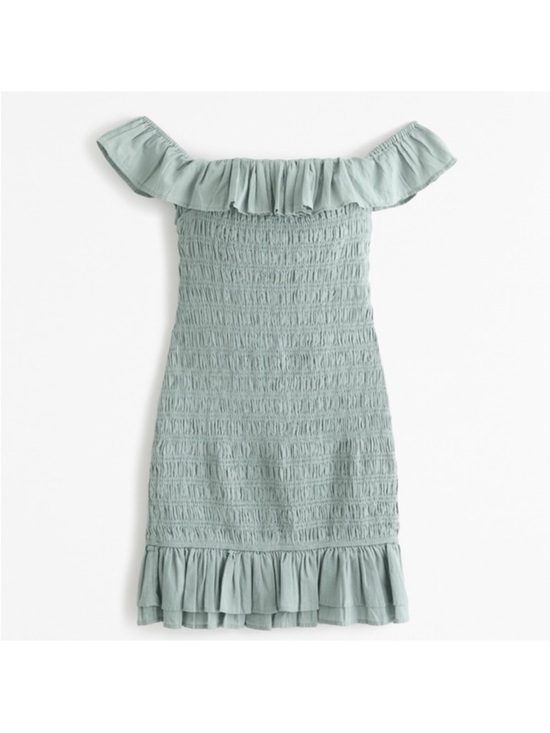 Abercrombie & Fitch Dresses & Skirts - Abercrombie & Fitch Sage Off The Shoulder Smocked Mini Dress